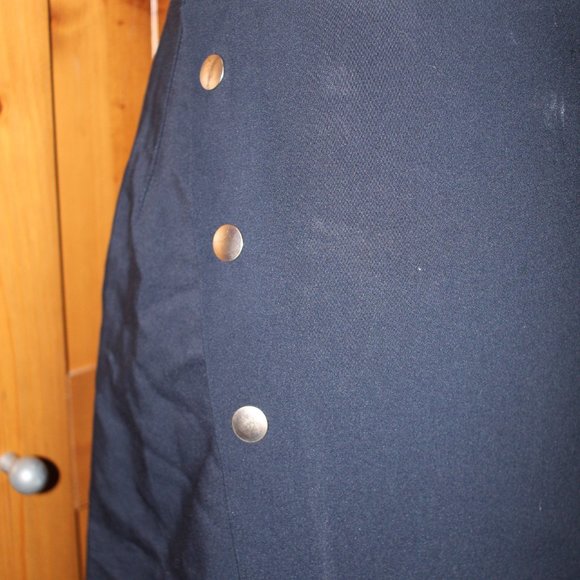 Zara Basic Navy Shirt with Gold Buttons Size L - Picture 2 of 10